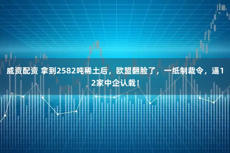 威资配资 拿到2582吨稀土后，欧盟翻脸了，一纸制裁令，逼12家中企认栽！